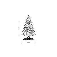 Decorazione in Metallo Albero di Natale, Nero, Metallo, 56x1,5x100 cm, EPIKASA