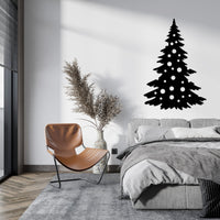 Decorazione in Metallo Albero di Natale 4, Nero, Metallo, 48x1,5x70 cm, EPIKASA