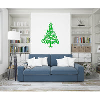 Decorazione in Metallo Buon Natale 12, Verde, Metallo, 70x1,5x100 cm, EPIKASA