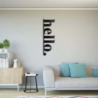 Decorazione in Metallo Hello 2, Nero, Metallo, 30x1,5x100 cm, EPIKASA