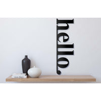 Decorazione in Metallo Hello 2, Nero, Metallo, 30x1,5x100 cm, EPIKASA