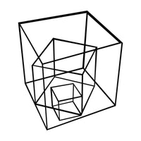 Decorazione in Metallo Cubo 6, Nero, Metallo, 50x1,5x57 cm, EPIKASA