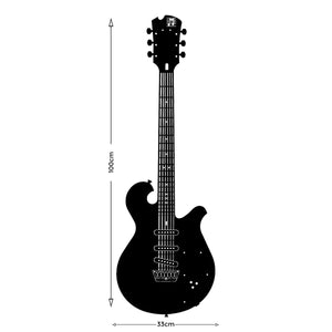 Decorazione in Metallo Chitarra 12, Nero, Metallo, 33x1,5x100 cm, EPIKASA