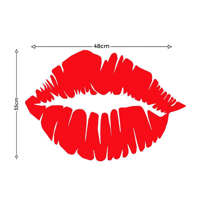 Decorazione in Metallo Bacio 3, Rosso, Metallo, 48x1,5x33 cm, EPIKASA