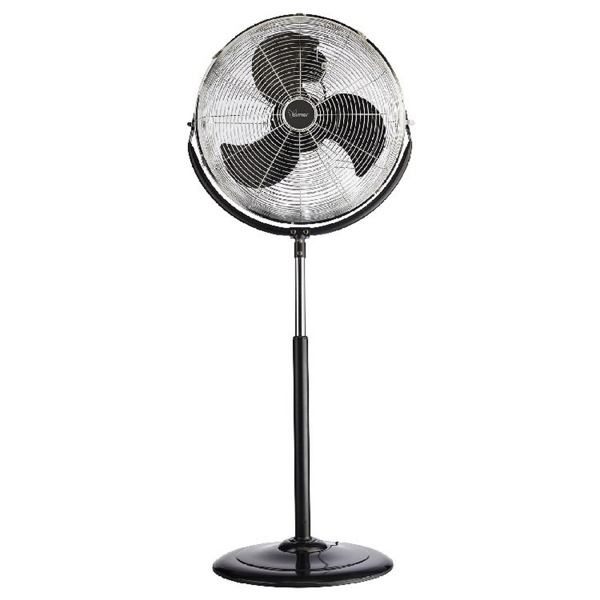 Ventilatore a Piantana Grecale, Nero, Metallo, 53,5x130x44 cm, BIMAR