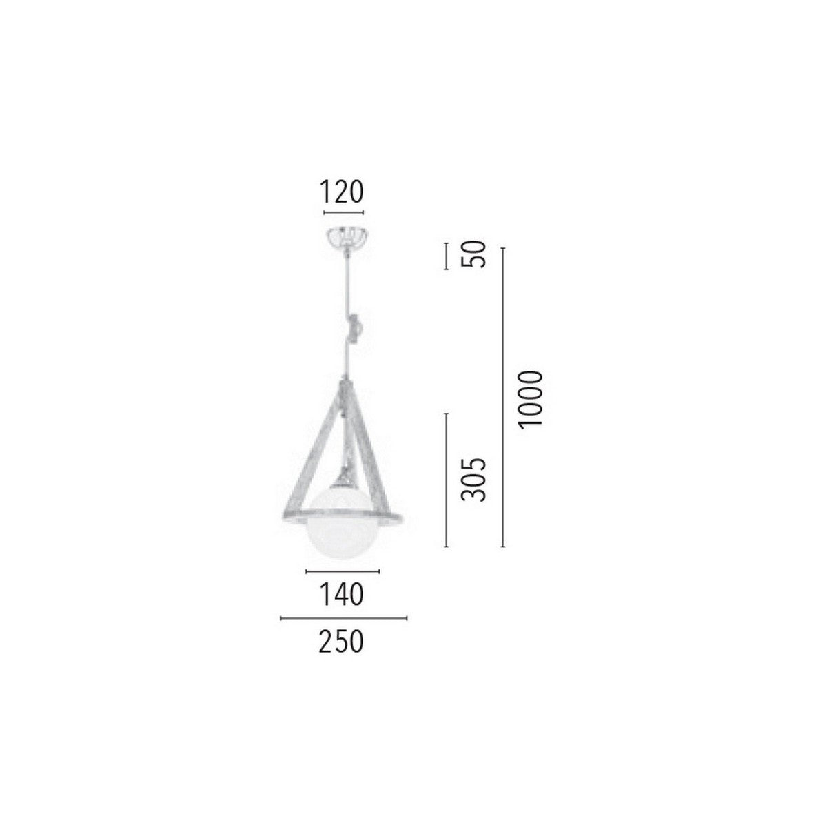 Lampada a Sospensione Konan, Multicolore, Legno, 25x25x100 cm, EPIKASA