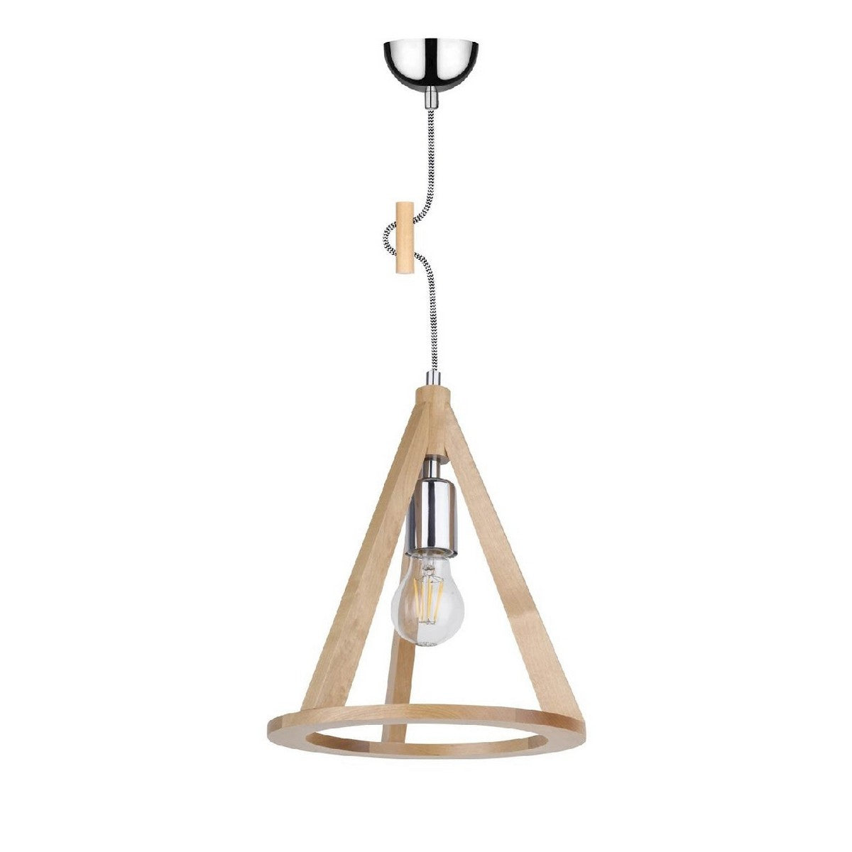 Lampada a Sospensione Konan, Multicolore, Legno, 25x25x100 cm, EPIKASA