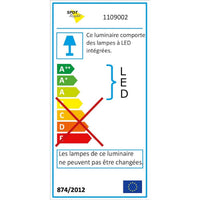 Lampada a Parete Sat, Bianco, Metallo, 22x22x0,9 cm, EPIKASA