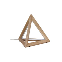 Lampada da Tavolo Trigonon, Marrone, Legno, 42x42x29,5 cm, EPIKASA