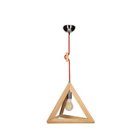 Lampada a Sospensione Trigonon, Marrone, Legno, 42x17x24 cm, EPIKASA