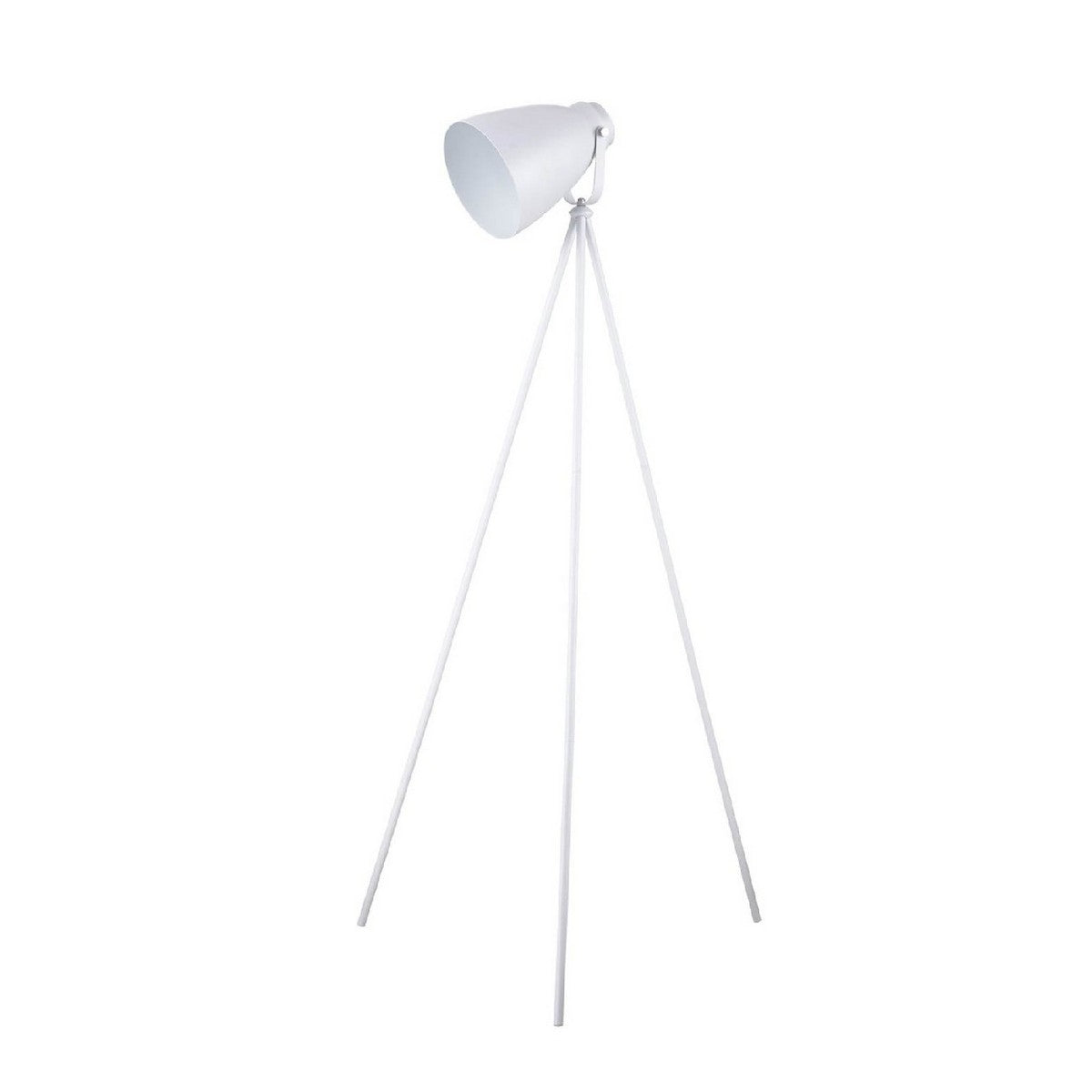 Lampada da Terra Marla, Bianco, Metallo, 21x21x154 cm, EPIKASA