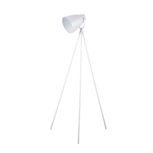 Lampada da Terra Marla, Bianco, Metallo, 21x21x154 cm, EPIKASA