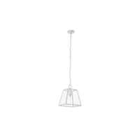 Lampada a Sospensione Amata, Bianco, Vetro, 27,5x27,5x110 cm, EPIKASA