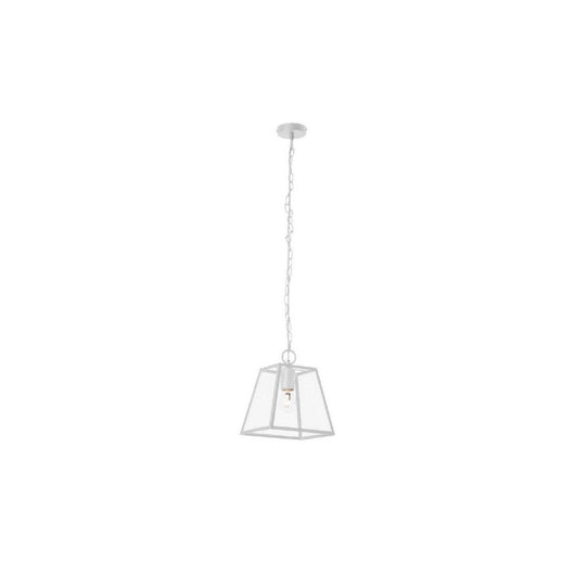 Lampada a Sospensione Amata, Bianco, Vetro, 27,5x27,5x110 cm, EPIKASA