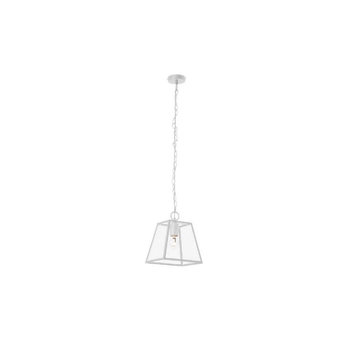 Lampada a Sospensione Amata, Bianco, Vetro, 27,5x27,5x110 cm, EPIKASA