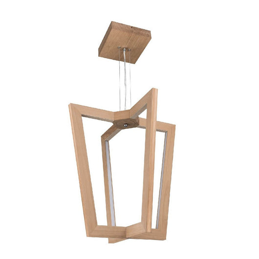 Lampada a Sospensione Leif, Marrone, Legno, 51x51x150 cm, EPIKASA