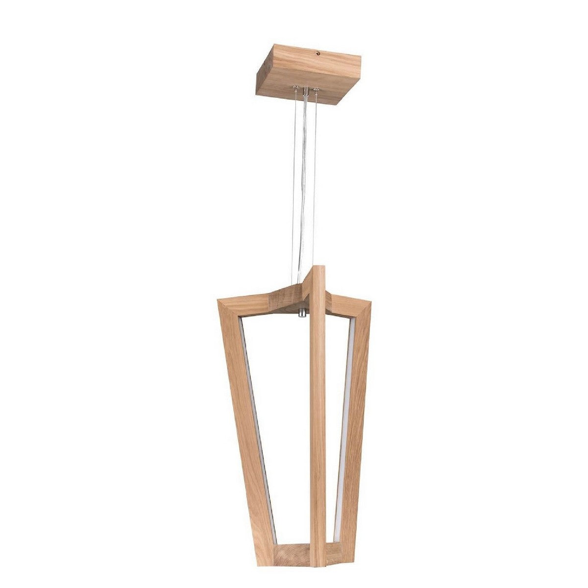 Lampada a Sospensione Leif, Marrone, Legno, 33x33x150 cm, EPIKASA