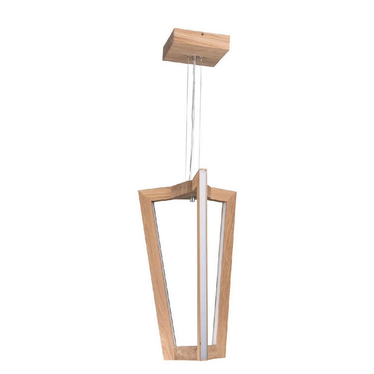 Lampada a Sospensione Legno, Marrone, Legno, 33x33x110 cm, EPIKASA