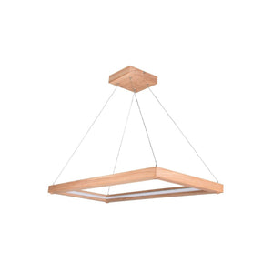 Lampada a Sospensione Legno, Marrone, Legno, 82,6x37,6x110 cm, EPIKASA