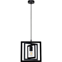 Lampada a Sospensione Justyna, Nero, Metallo, 28x28x110 cm, EPIKASA