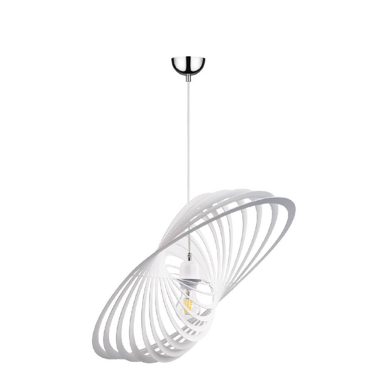 Lampada a Sospensione Planet, Bianco, Metallo, 61x42x120 cm, EPIKASA