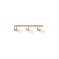 Lampada a Soffitto Birgit, Marrone, Legno, 54,5x5x12 cm, EPIKASA