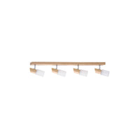 Lampada a Soffitto Birgit, Marrone, Legno, 77x5x12 cm, EPIKASA