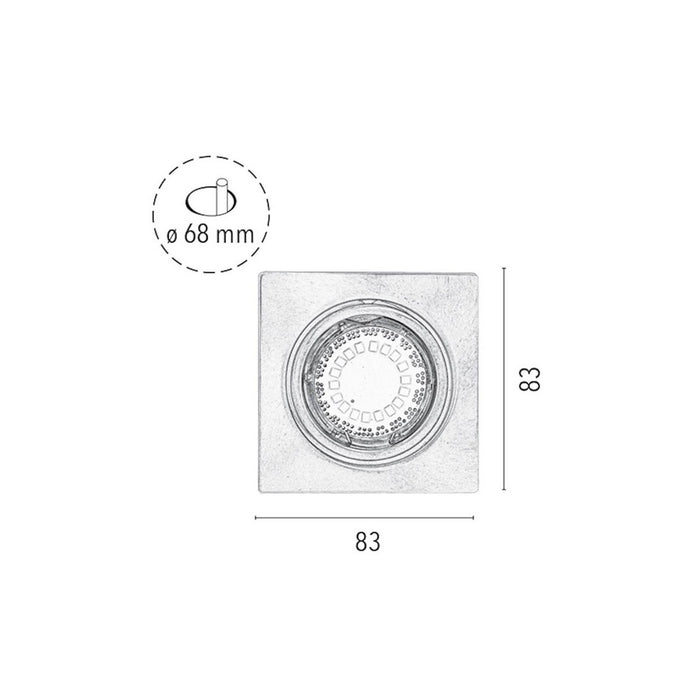 Faretto Juls, Argento, Metallo, 8,3x8,3x1 cm, EPIKASA