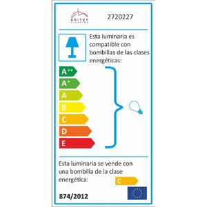 Lampada a Soffitto Kumi, Argento, Metallo, 28x10x13,5 cm, EPIKASA