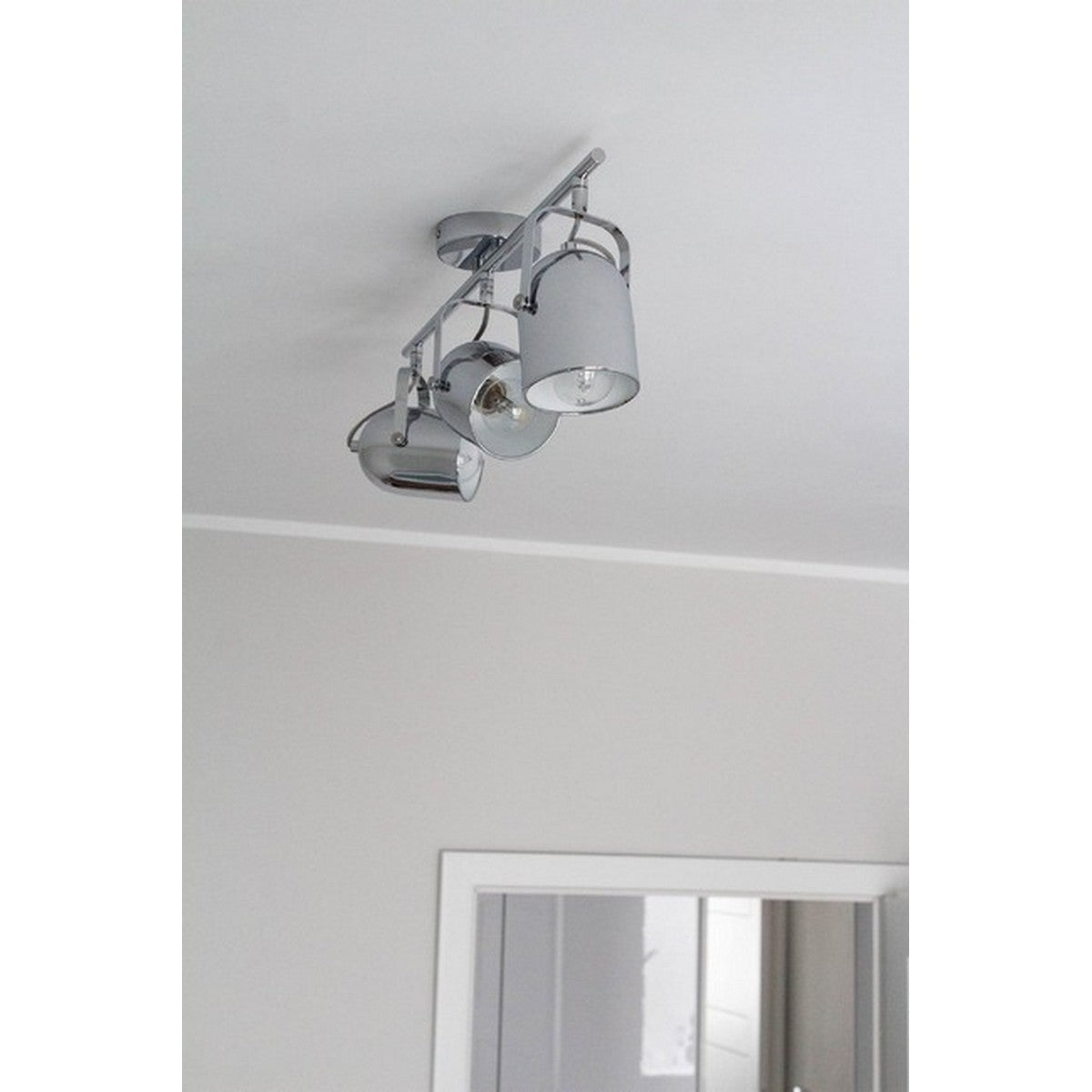 Lampada a Soffitto Inga, Argento, Metallo, 63,5x13,5x21 cm, EPIKASA