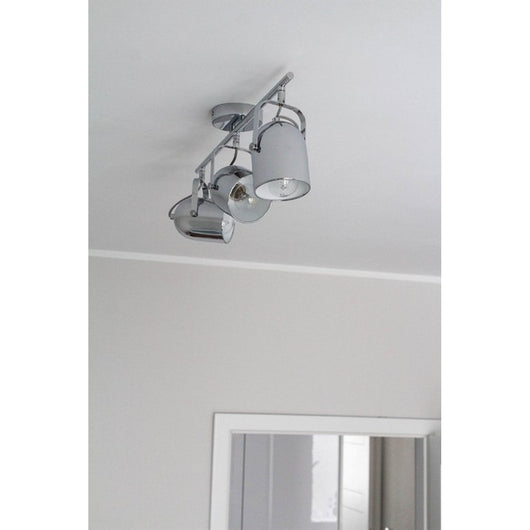 Lampada a Soffitto Inga, Argento, Metallo, 63,5x13,5x21 cm, EPIKASA