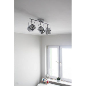 Lampada a Soffitto Inga, Argento, Metallo, 63,5x13,5x21 cm, EPIKASA