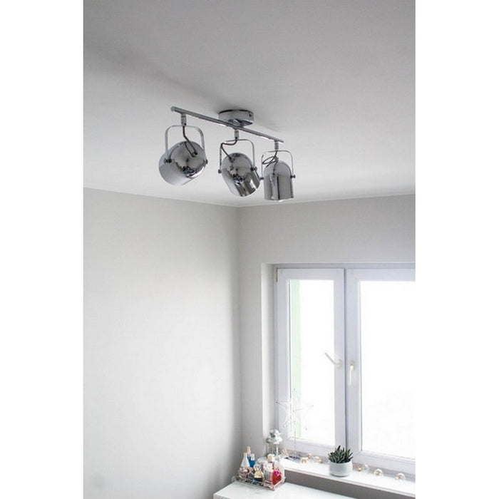 Lampada a Soffitto Inga, Argento, Metallo, 63,5x13,5x21 cm, EPIKASA