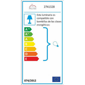 Lampada a Soffitto Inga, Argento, Metallo, 63,5x13,5x21 cm, EPIKASA