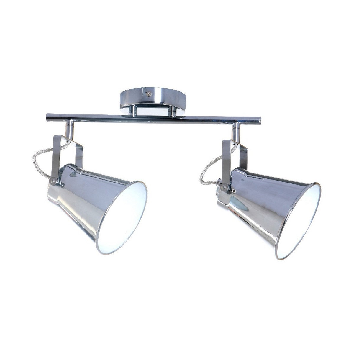 Lampada a Soffitto Tekla, Argento, Metallo, 39x15x21 cm, EPIKASA