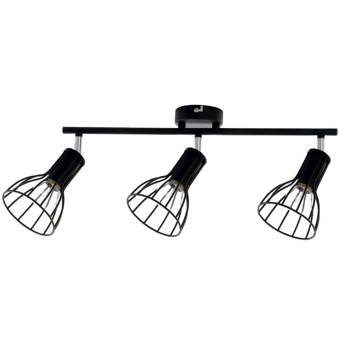 Lampada a Soffitto Megan, Nero, Metallo, 75x10x21 cm, EPIKASA