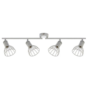 Lampada a Soffitto Megan, Argento, Metallo, 105x10x21 cm, EPIKASA