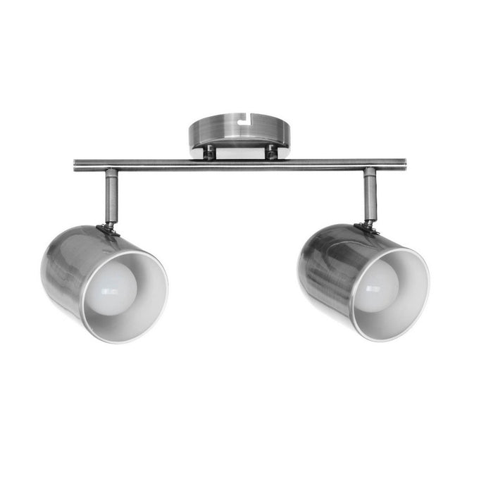 Lampada a Soffitto Olivia, Argento, Metallo, 37,5x9,5x20 cm, EPIKASA