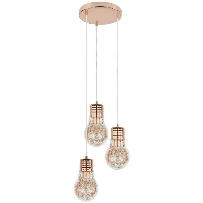 Lampada a Sospensione Bulb, Rame, Metallo, 20x20x110 cm, EPIKASA