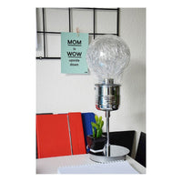 Lampada da Tavolo Bulb, Argento, Metallo, 14,5x14,5x40 cm, EPIKASA