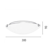 Lampada a Soffitto Circle, Bianco, Vetro, 30x30x9 cm, EPIKASA