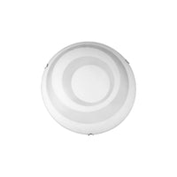 Lampada a Soffitto Circle, Bianco, Vetro, 40x40x11 cm, EPIKASA