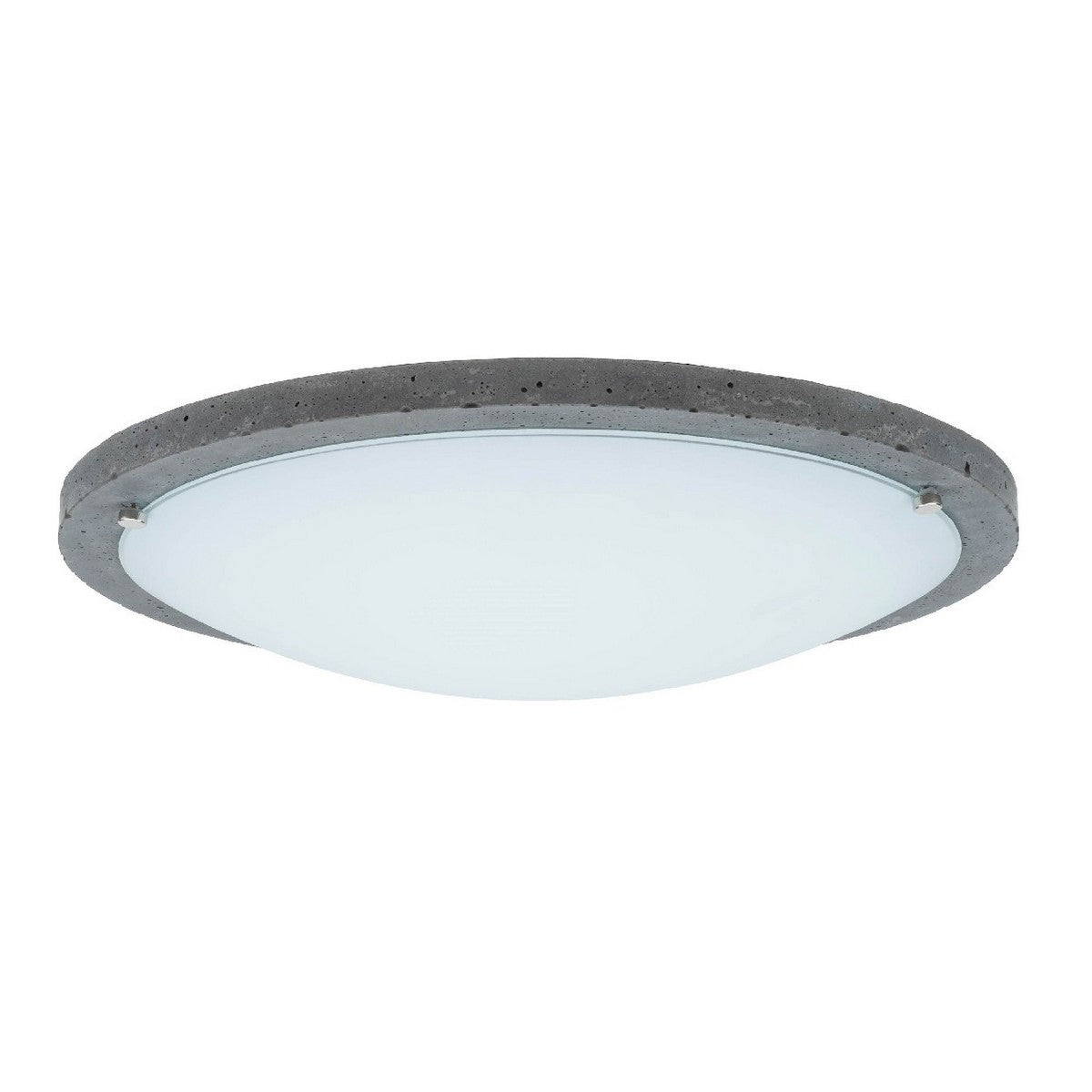 Lampada a Soffitto Rocky, Grigio, Cemento, 45x45x10 cm, EPIKASA