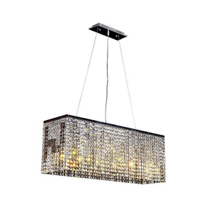 Lampada a Sospensione Euphoria, Argento, Cristallo, 110x30x112 cm, EPIKASA