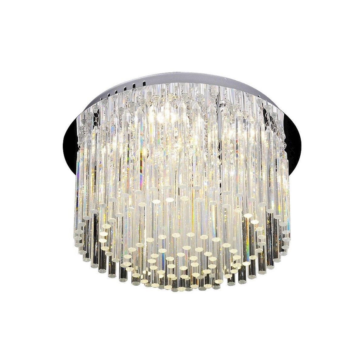 Lampada a Soffitto Euphoria, Argento, Cristallo, 40x40x25,5 cm, EPIKASA