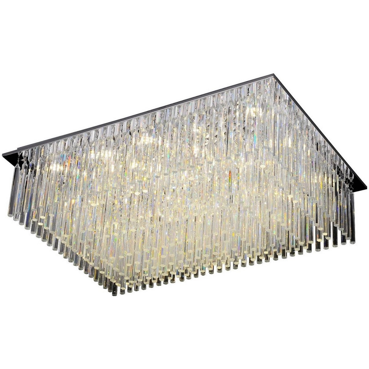 Lampada a Soffitto Euphoria, Argento, Cristallo, 80x55x30,3 cm, EPIKASA