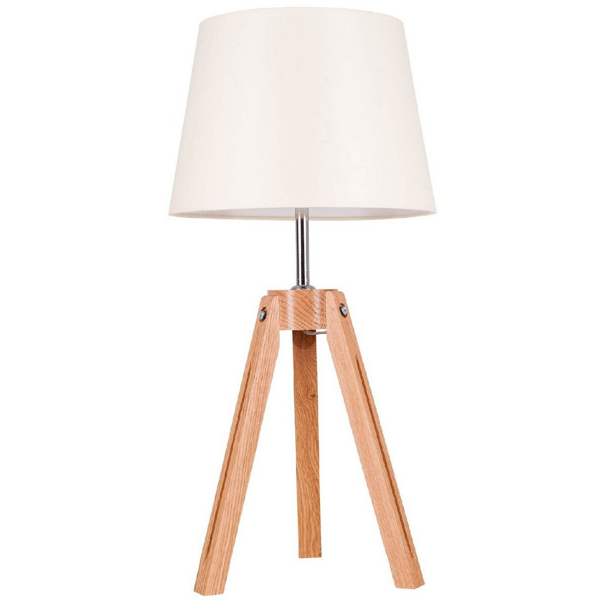 Lampada da Tavolo Tripod, Marrone, Legno, 30x30x55,5 cm, EPIKASA