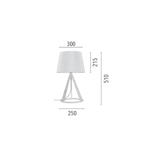 Lampada da Tavolo Konan, Multicolore, Legno, 30x30x51 cm, EPIKASA