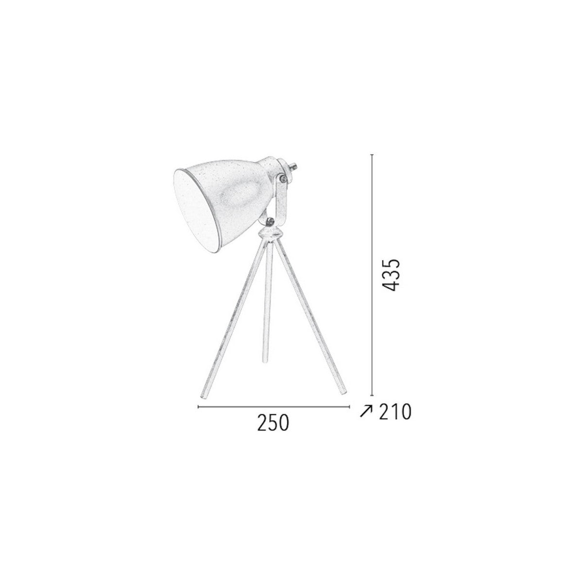 Lampada da Tavolo Marla, Bianco, Metallo, 25x21x43,5 cm, EPIKASA