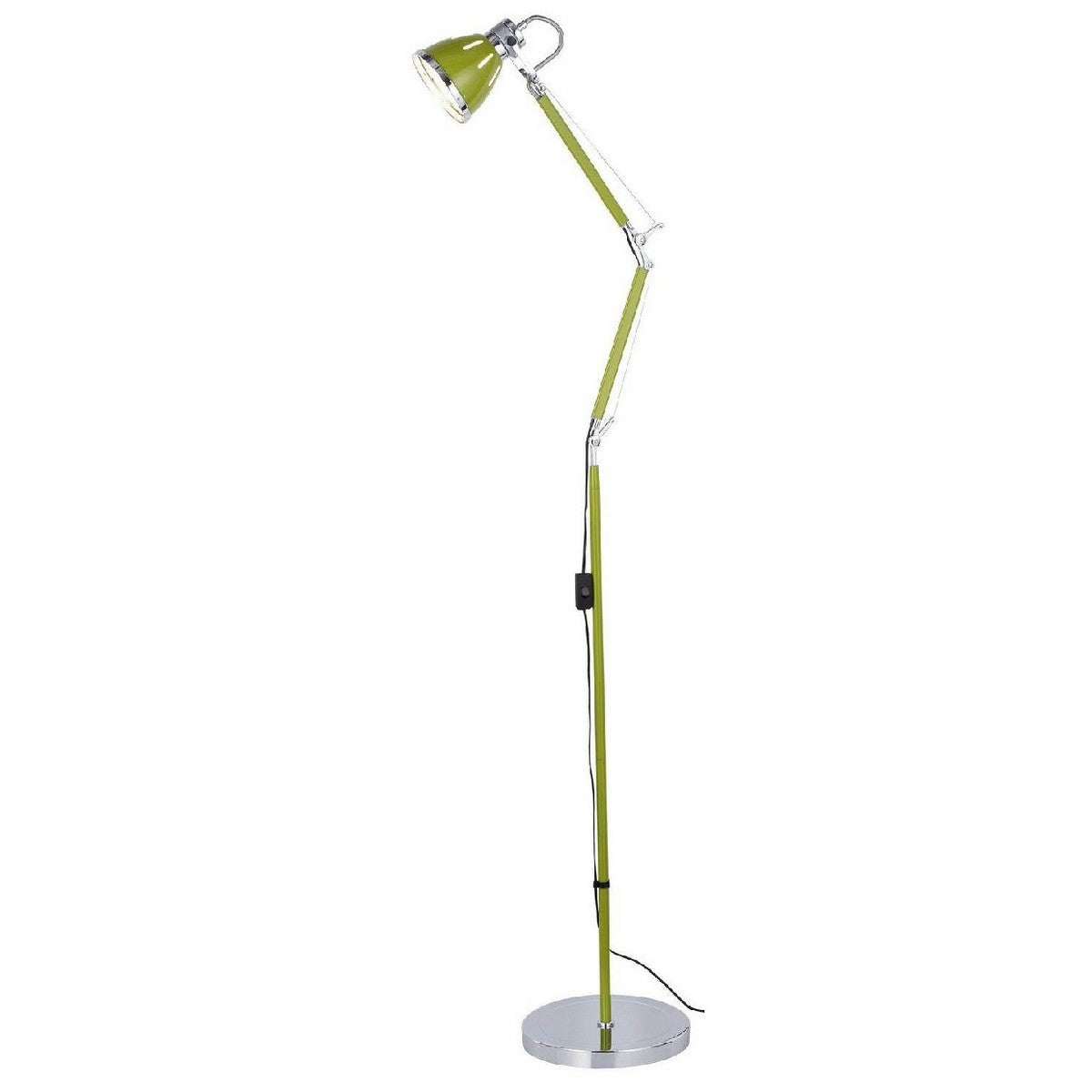 Lampada da Terra Jerona, Verde, Metallo, 27,5x27,5x180 cm, EPIKASA